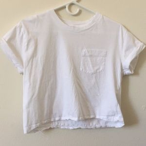 H&M white crop t-shirt